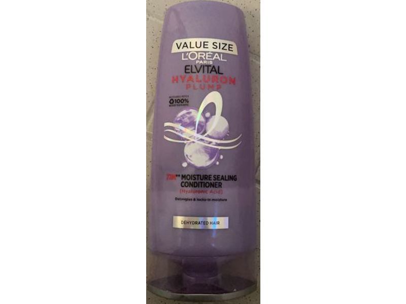 L'Oreal Paris Elvital Hyaluron Plump Conditioner, Dehydrated Hair, 13.5 fl oz/400 mL