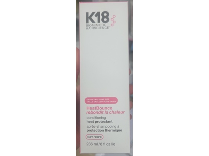 K18 Biomimetic Hairscience HeatBounce Conditioning Heat Protectant, 8 fl oz/236 mL