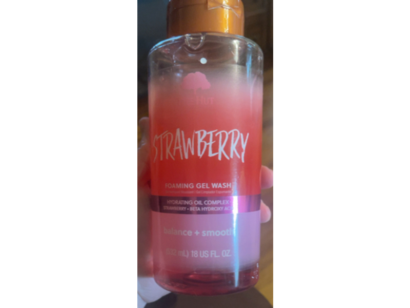 Tree Hut Balance & Smooth Foaming Gel Wash, Strawberry, 18 fl oz/532 mL