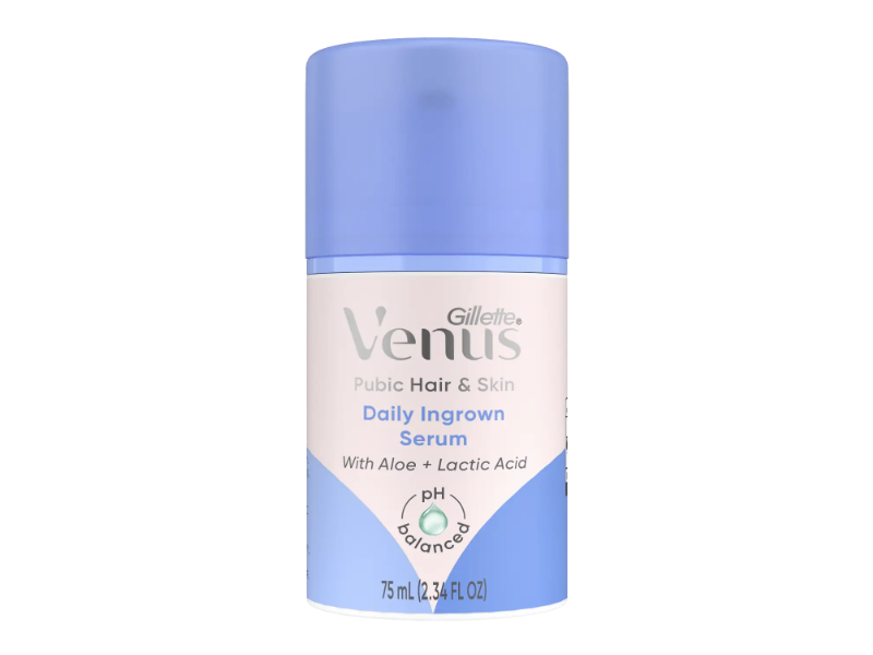 Gillette Venus Daily Ingrown Serum, Aloe + Lactic Acid, 2.34 fl oz/75 mL