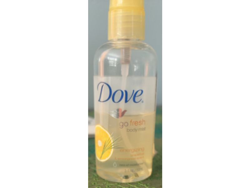 Dove Go Fresh Body Mist, Energizing Grapefruit & Lemongrass Scent, 3 fl oz/89 mL