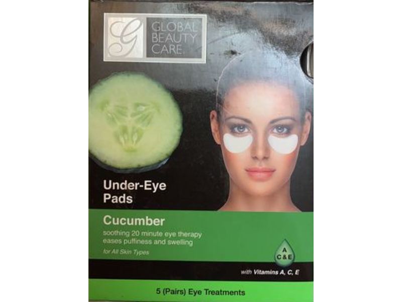 Global Beauty Care Under Eye Pads, Cucumber, 5 Counts