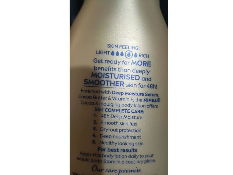 Nivea Body Lotion, Cocoa & Indulging, 400 mL