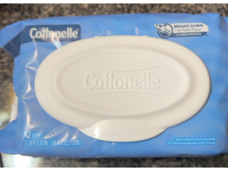 Cottonelle Flushable Wipes, 42 Count, Pack Of 8