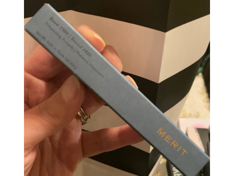 Merit Beauty Brow 1980 Volumizing Pomade, Brown, 0.08 oz/ 2.4 g