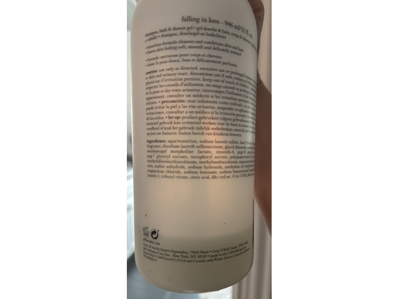 Philosophy Falling In Love Shampoo Bath & Shower Gel, 32 fl oz/946 mL