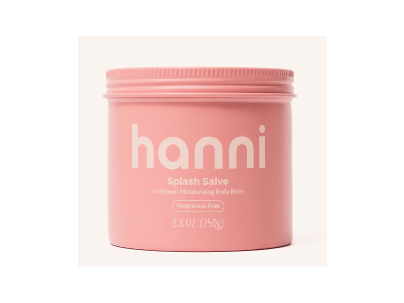 Hanni Splash Salve In-Shower Moisturizing Body Balm, Fragrance-Free, 8.8 oz/250 g