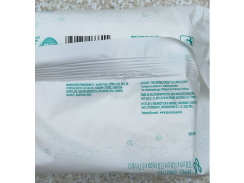 Pampers Sensitive Wipes, 84 Count, Pack Of 12