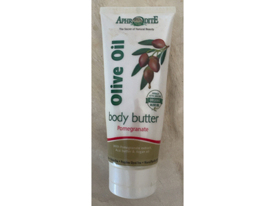 Aphrodite Olive Oil Body Butter, Pomegranate, 7.05 oz/200 mL