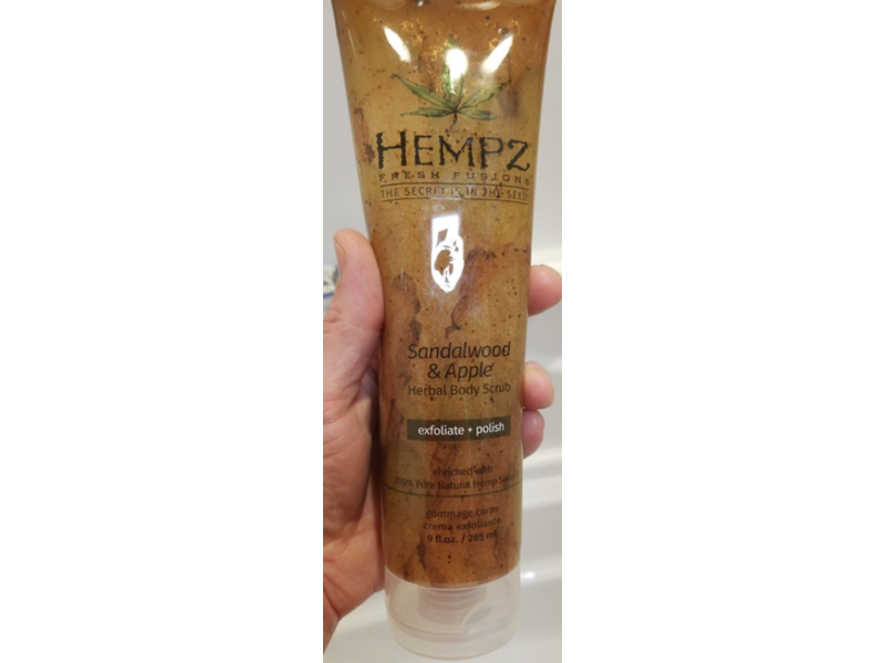 Hempz Herbal Body Scrub, Sandalwood & Apple, 9 fl oz/265 ml