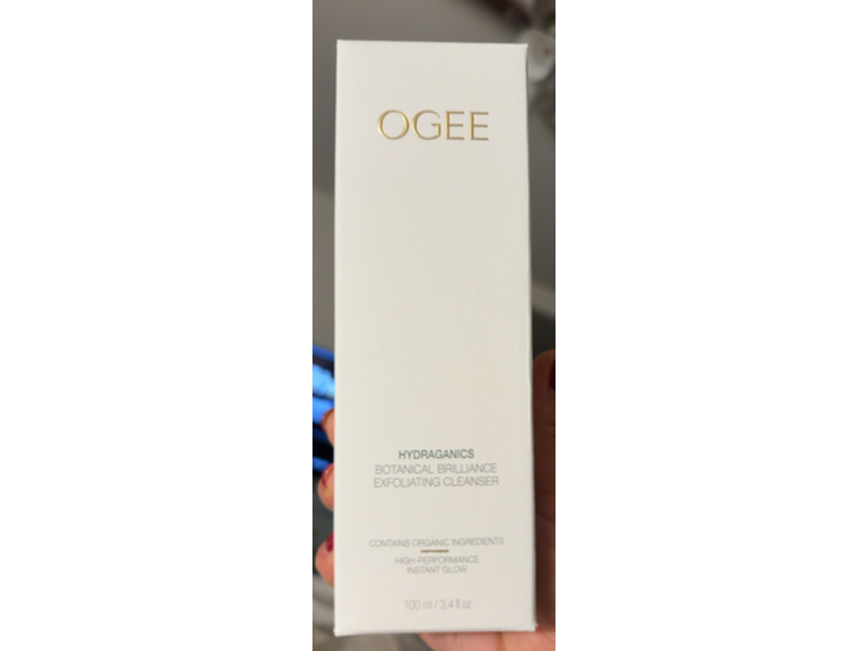 Ogee Hydraganics Botanical Brilliance Exfoliating Cleanser, 3.4 fl oz/100 mL