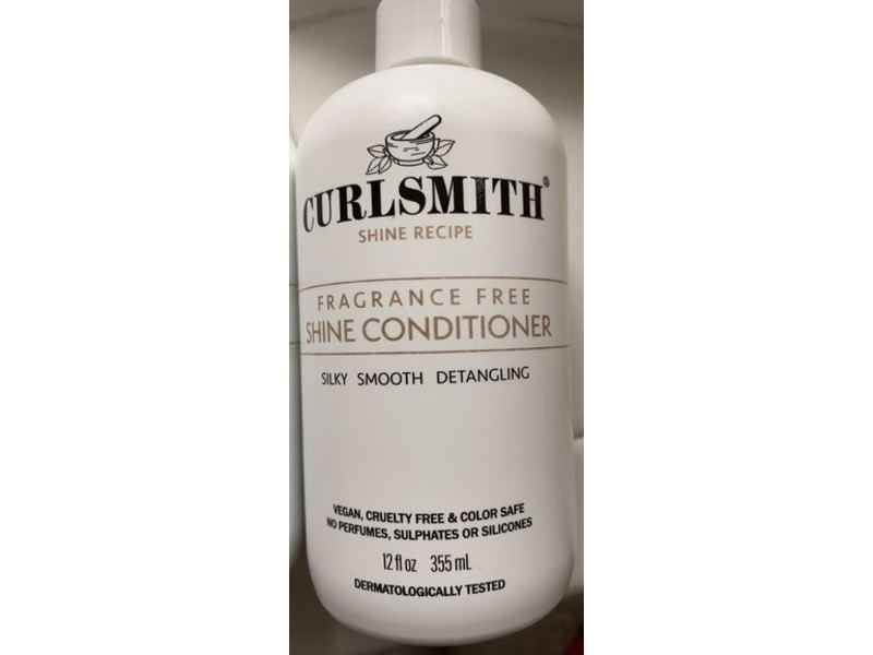 CurlSmith Shine Conditioner, Fragrance Free, 12 fl oz/355 mL