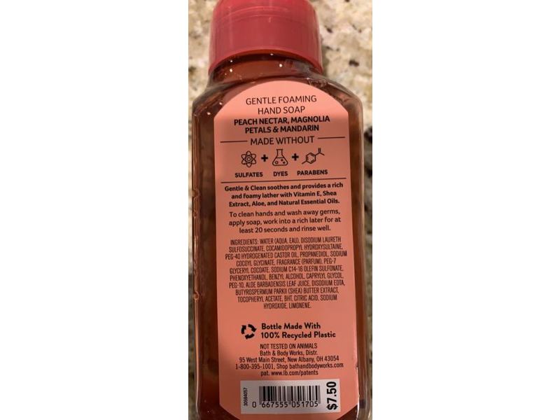 Bath & Body Works Gentle & Clean Foaming Hand Soap, Pink Peach Blossom, 8.75 fl oz/259 mL