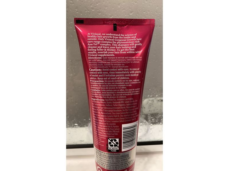 Viviscal Gorgeous Growth Densifying Shampoo, Ana:Tel Complex, 8.45 fl oz/250 mL