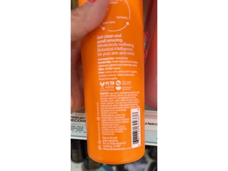 Pacifica Super Hydrating Body Wash, Orange Tourmaline, 12 fl oz/354 mL