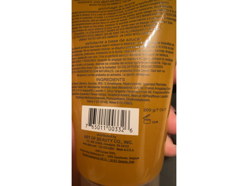 Qtica Smart Spa Sugar Scrub, Mandarin Honey, 7 oz/200 g