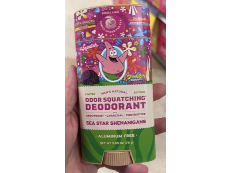 Dr Squatch Odor Sqauatching Deodorant, Sea Star Shenanigans, 2.65 fl oz/75 g