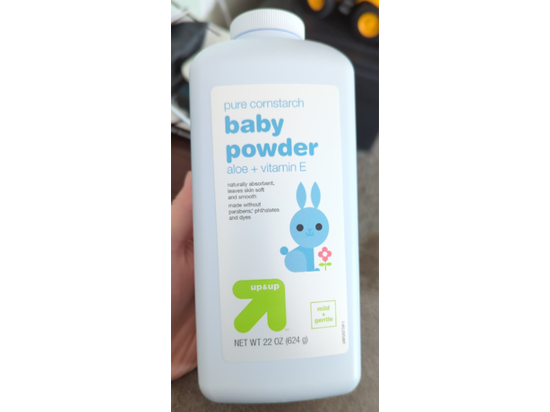Up & Up Pure Cornstarch Baby Powder, Aloe + Vitamin E, 22 oz/624 g