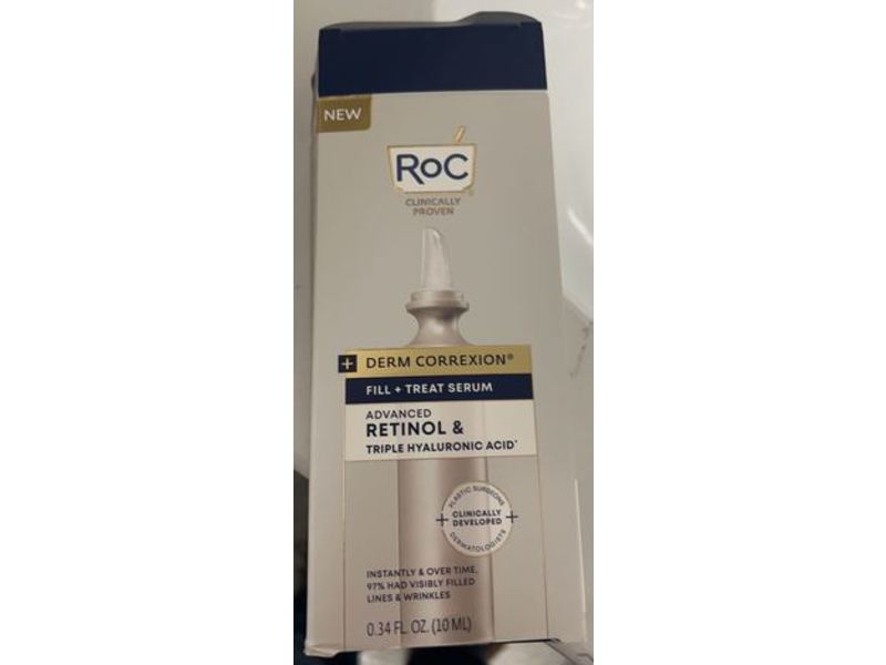 ROC Advanced Retinol & Triple Hyaluronic Acid Fill + Treat Serum, 0.34 fl oz/10mL