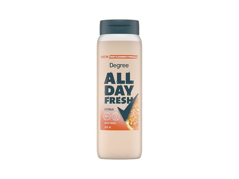 Degree All Day Fresh Body Wash, Citrus, 20 fl oz