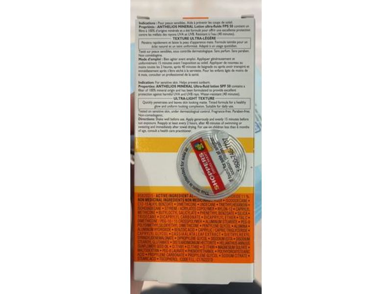 La Roche-Posay Anthelios Mineral Tinted Ultra-Fluid Lotion, SPF 50, 50 mL