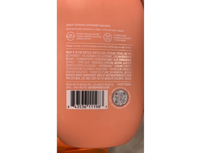 Method Dream Foam Foaming Body Wash, Dark Cherry + Raspberry, 13.5 fl oz/399 mL