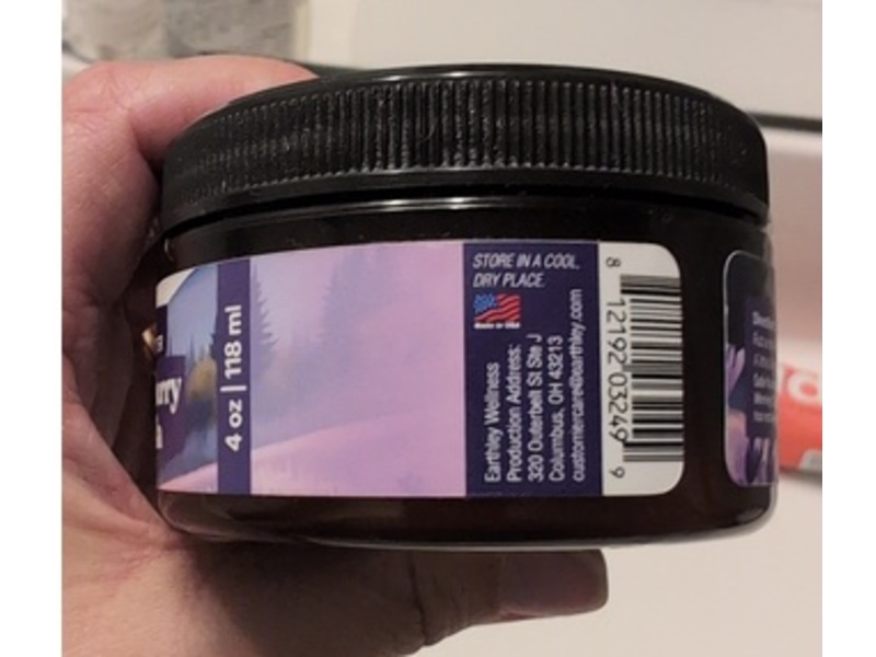 Earthley Wellness Whipped Body Butter, Blue Berry Vanilla, 4 oz/118 mL