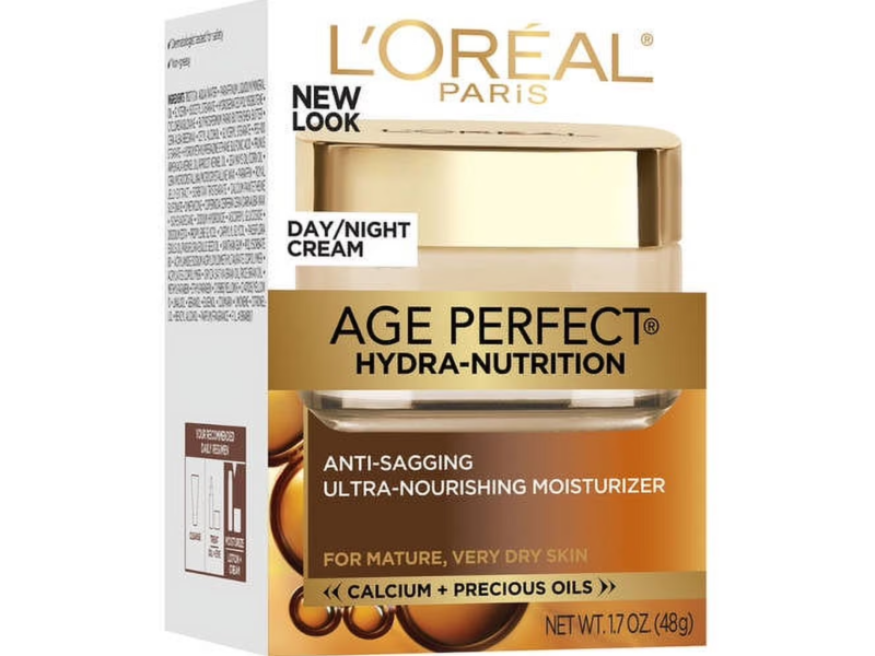 L'Oreal Paris Age Perfect Hydra-Nutrition Anti-Sagging Ultra-Nourishing Moisturizer, Day/Night Cream, 1.7 oz/48 g