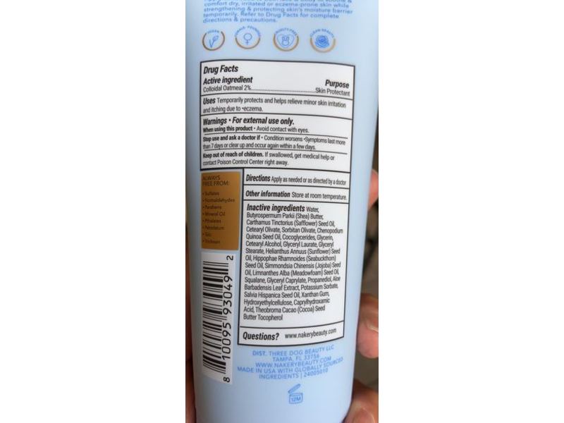 Nakery Beauty Eczema Relief Soothing Cream, 1.6 fl oz/177 mL