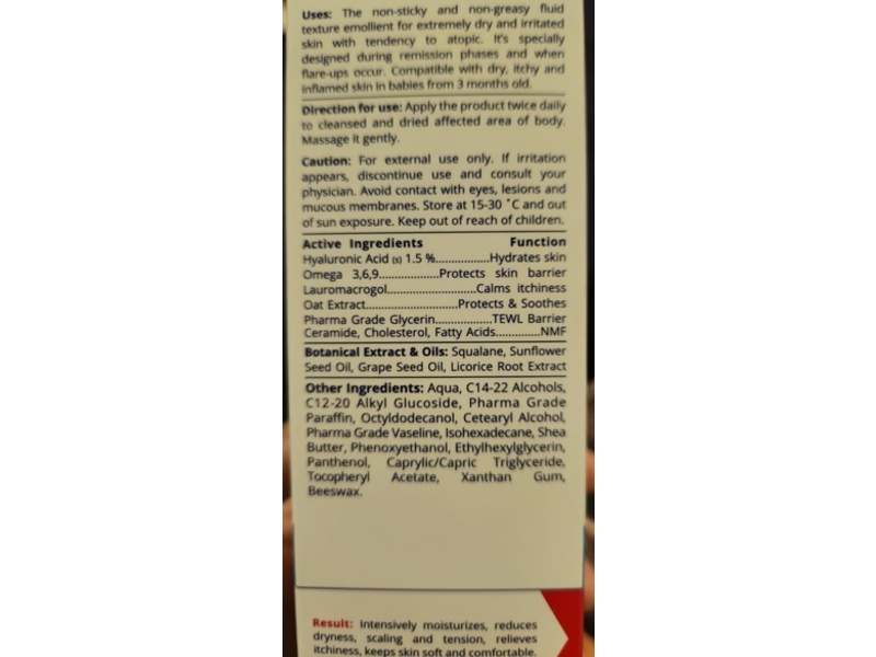 Ardene Atopia Eczopro Intense Moisturizer Body Lotion, 200 mL