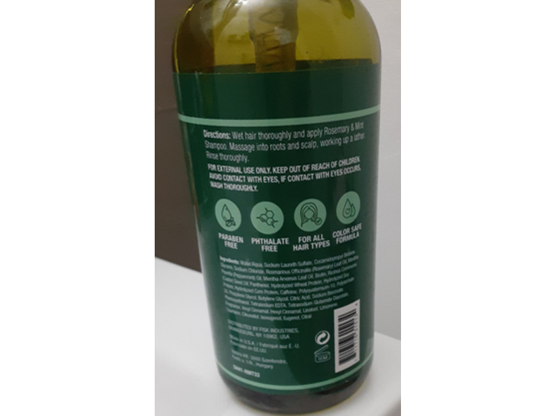 Difeel Strengthening Shampoo, Rosemary & Mint 33.8 fl oz/1 L