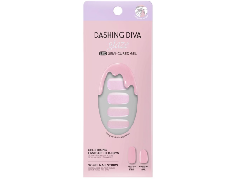Dashing Diva Glaze LED Semi-Cured Gel, Unicorn Glaze, 32 Count