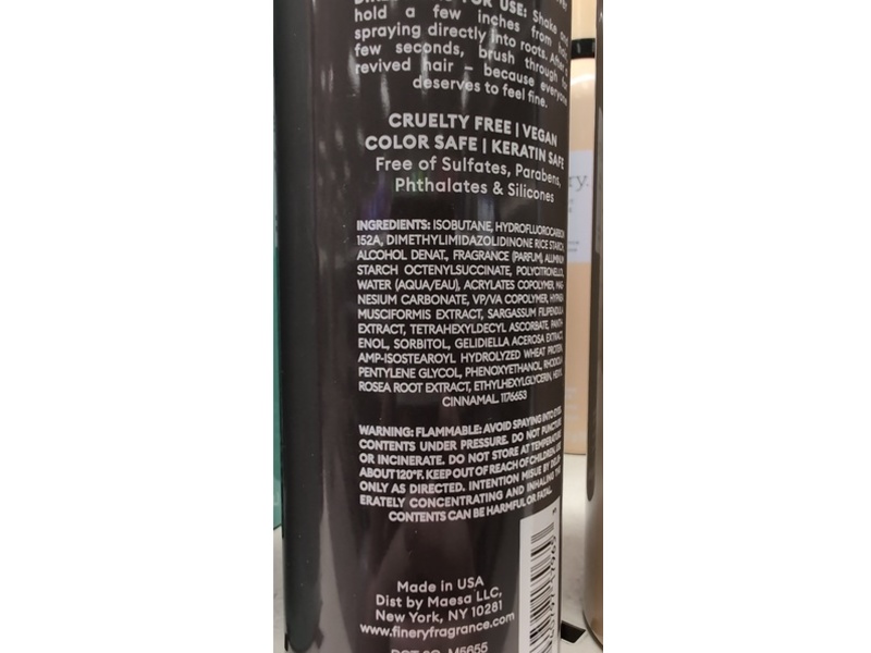 Fine'ry Fine Fragrance Dry Shampoo, Sweet On The Outside, 5 oz/195 mL