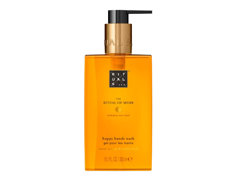 Rituals The Ritual Of Mehr Happy Hands Wash, Orange & Cedar Wood, 10.1 fl oz/800 mL