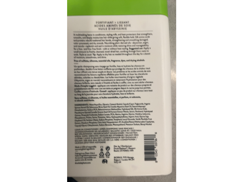 Drunk Elephant Silkamino Conditioning Leave-In Milk, 8 fl oz/240mL