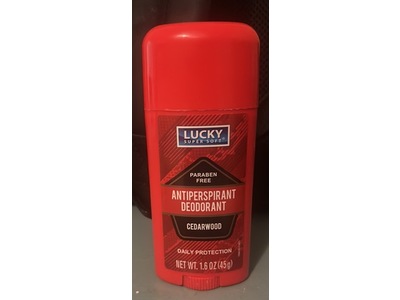 Lucky Super Soft Antiperspirant Deodorant, Cedarwood, 1.6 fl oz/54 g