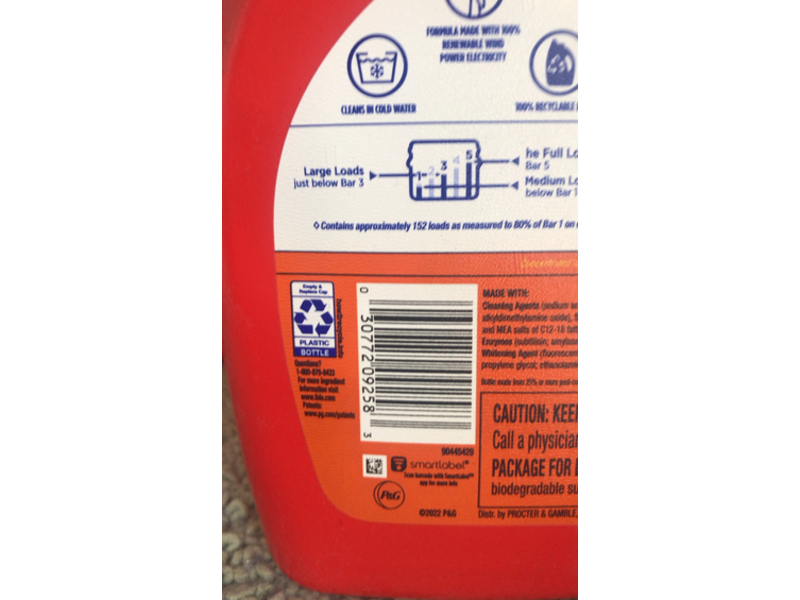 Tide Ultra Concentrated Detergent, Original, 152 Loads, 170 fl oz/5.02 L