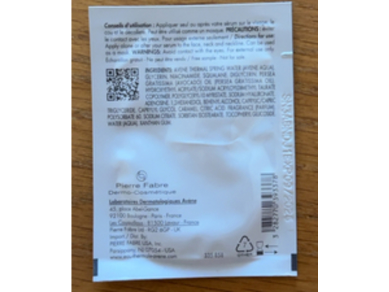 Avene Renewing Firming Aqua Cream-In-Gel, Hyaluron Activ B3, 0.06 fl oz/2 mL