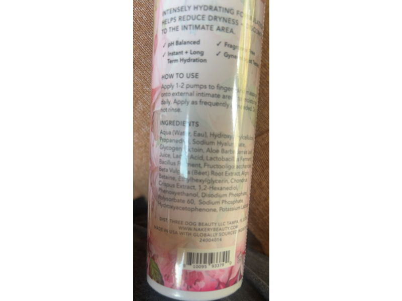 Nakery Beauty Pure Refresh Intimate Moisturizer, 5.07 fl oz/150 mL