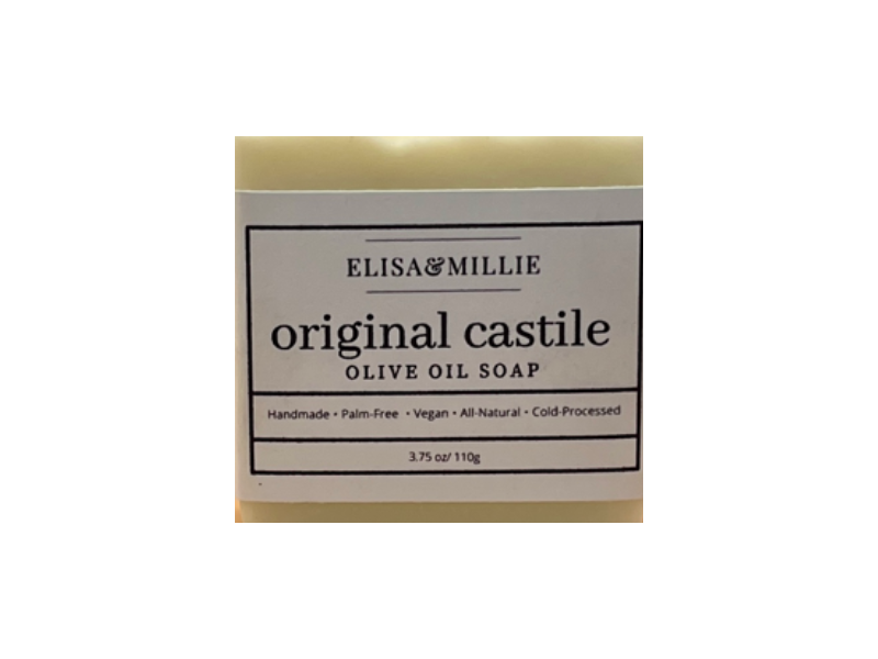 Elisa & Millie Original Castile Olive Oil Soap, 3.75 oz/110 g