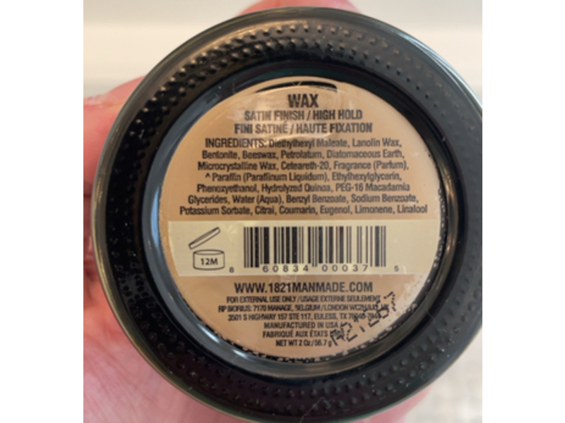 18.21 Man Made Hair Wax, Sweet Tobacco, 2 oz/56.7 g