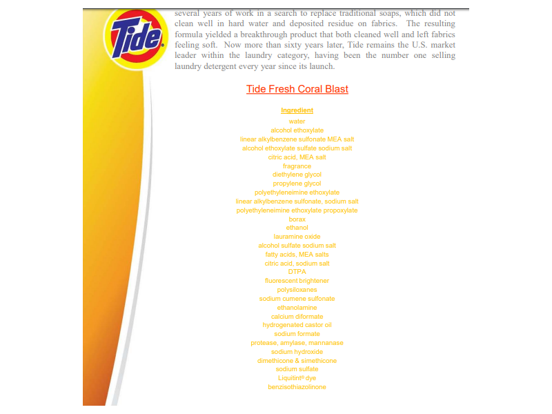 Tide Liquid Laundry Detergent, Fresh Coral Blast, 100 fl oz