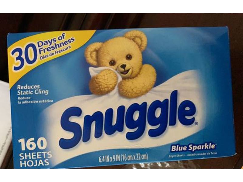 Snuggle Fabric Softener Dryer Sheets, Blue Sparkle, 160 Count
