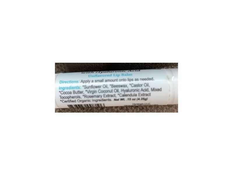 Hyalogic Ha Lip Balm, Unflavored, 15 oz / 4.25 g