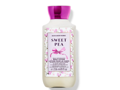 Bath & Body Works Sweet Pea Daily Nourishing Body Lotion, Shea Butter + Coconut Oil, 8 fl oz/236 mL