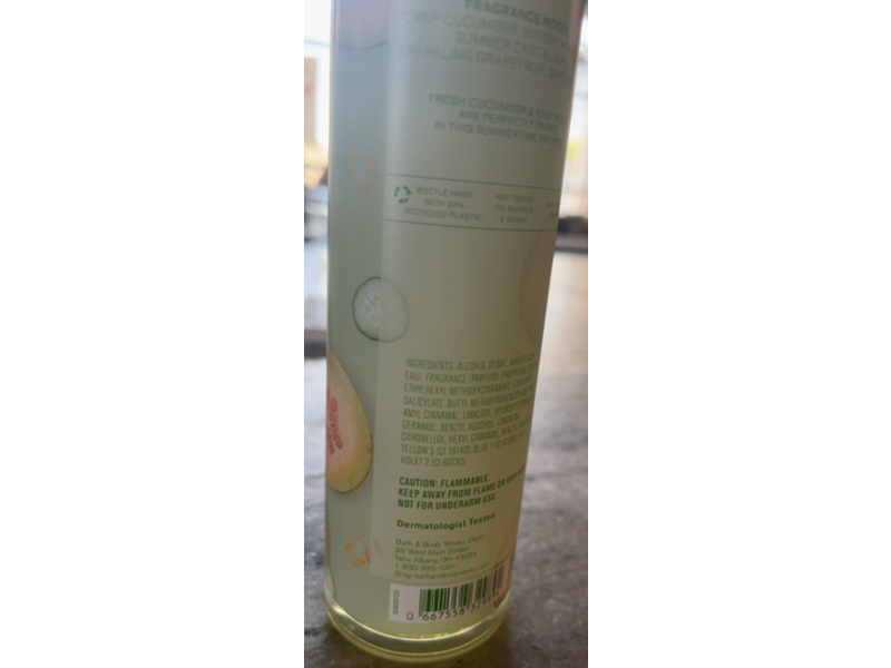 Bath & Body Works Fine Fragrance Mist, Cucumber & Melon, 8 fl oz/236 mL