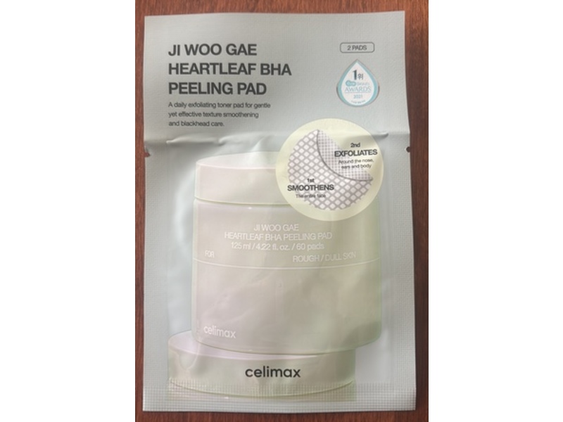 Celimax Ji Woo Gae Heartleaf BHA Peeling Pad, 0.14 fl oz/4.4 mL, 2 Count