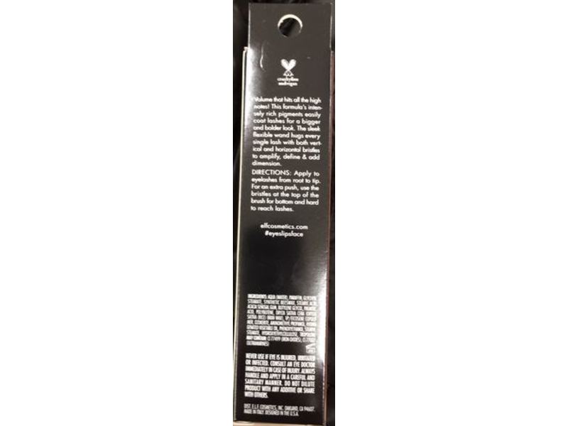 e.l.f Lash It Loud Volumizing Mascara, Black, 0.24 oz/7 g