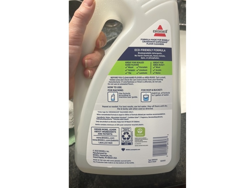 Bissell Simply Multi-Surface Formula, Citrus Fresh, 80 fl oz/2.36 L