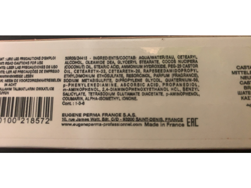 Eugene Perma Carmen Coloration Creme Hair Colour, 4N Chatain Naturel, 2.03 fl oz/60 mL